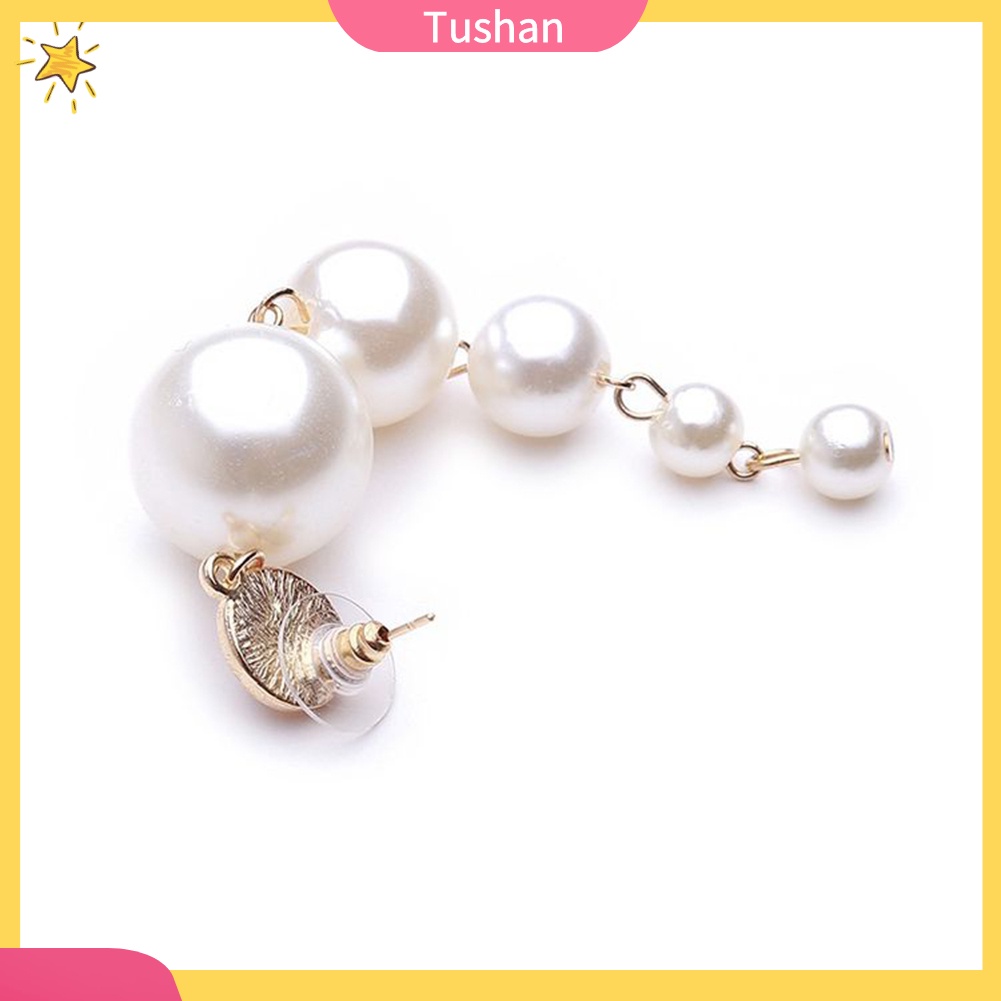 Khuyên Tai Dáng Dài Đính Ngọc Trai Nhân Tạo Thời Trang Cho Nữ