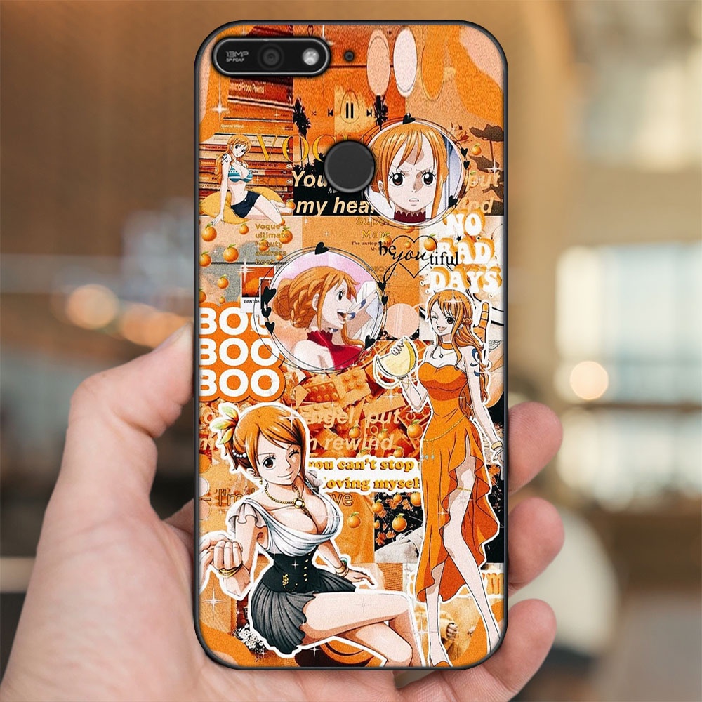 Ốp lưng Huawei Y6 Prime viền đen in hình Nami One Piece Đảo Hải Tặc