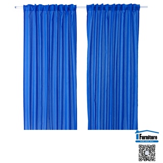 Rèm vải vivan ikea - xanh dương