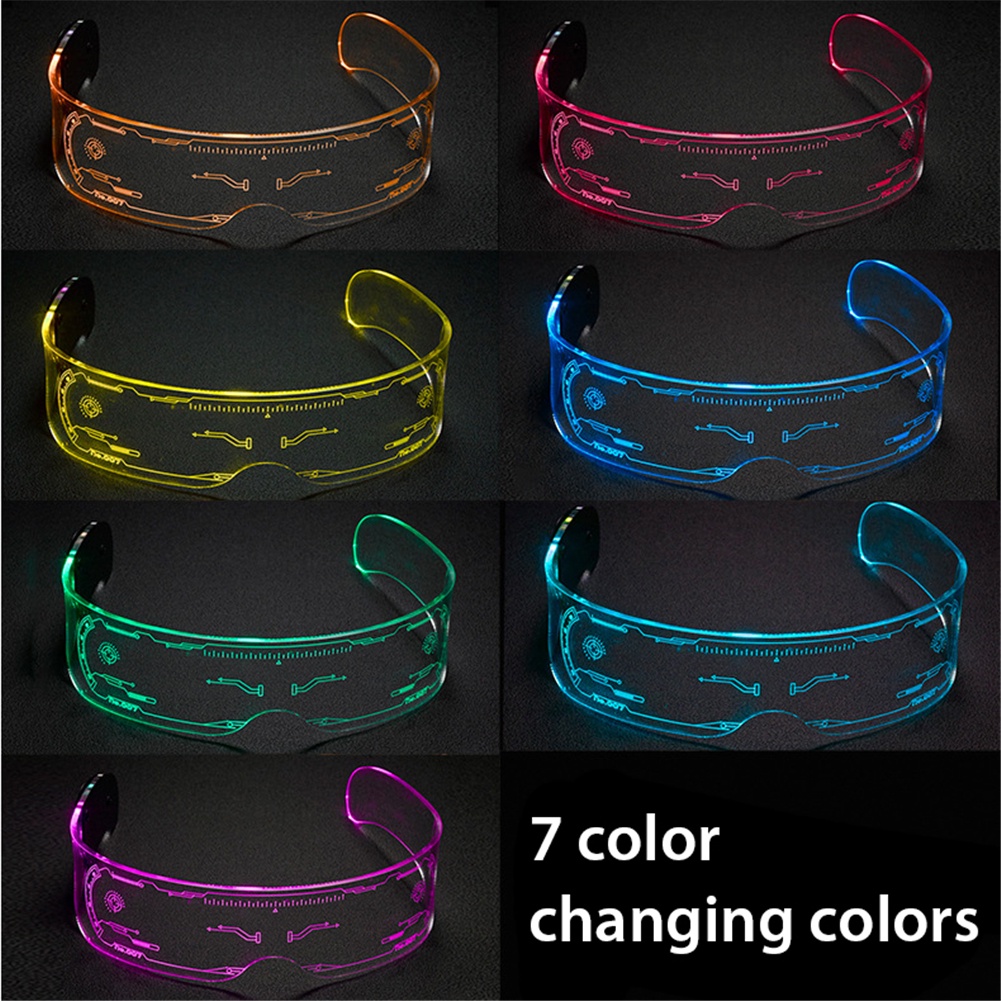 Kính đeo mắt có đèn LED nhấp nháy thời trang 2019