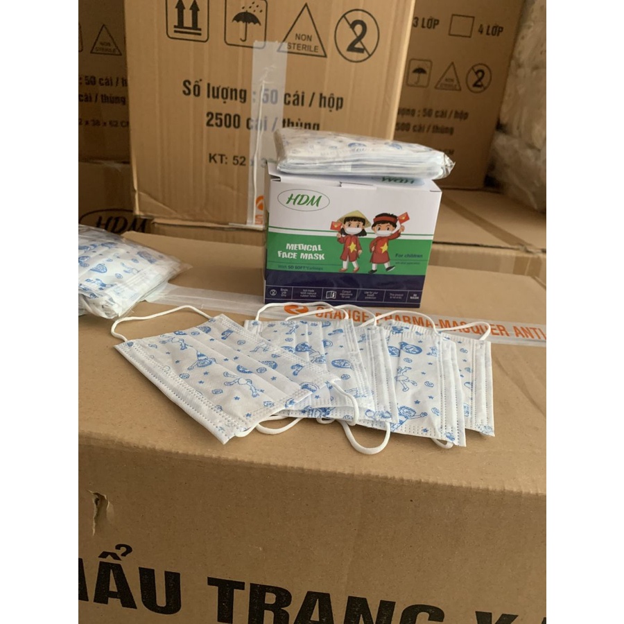 Khẩu Trang   Khẩu Trang Y Tế Trẻ Em Kháng Khuẩn 3 Lớp (2500 Cái)