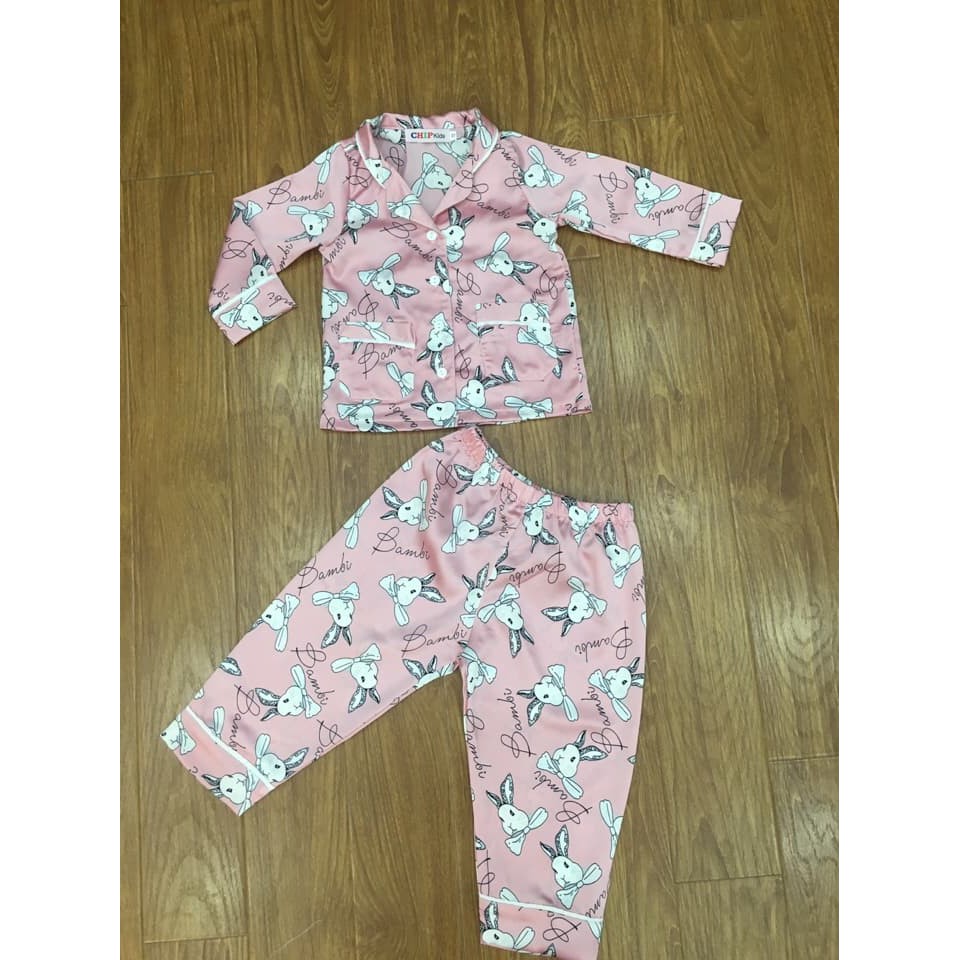 Pijama lụa cho bé gái