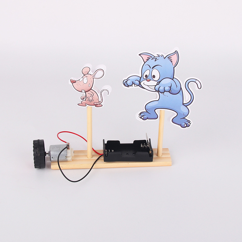 Bộ Đồ Chơi Thí Nghiệm Khoa Học Hình Mèo Và Chuột Bằng Gỗ Dành Cho Trẻ Em DIY