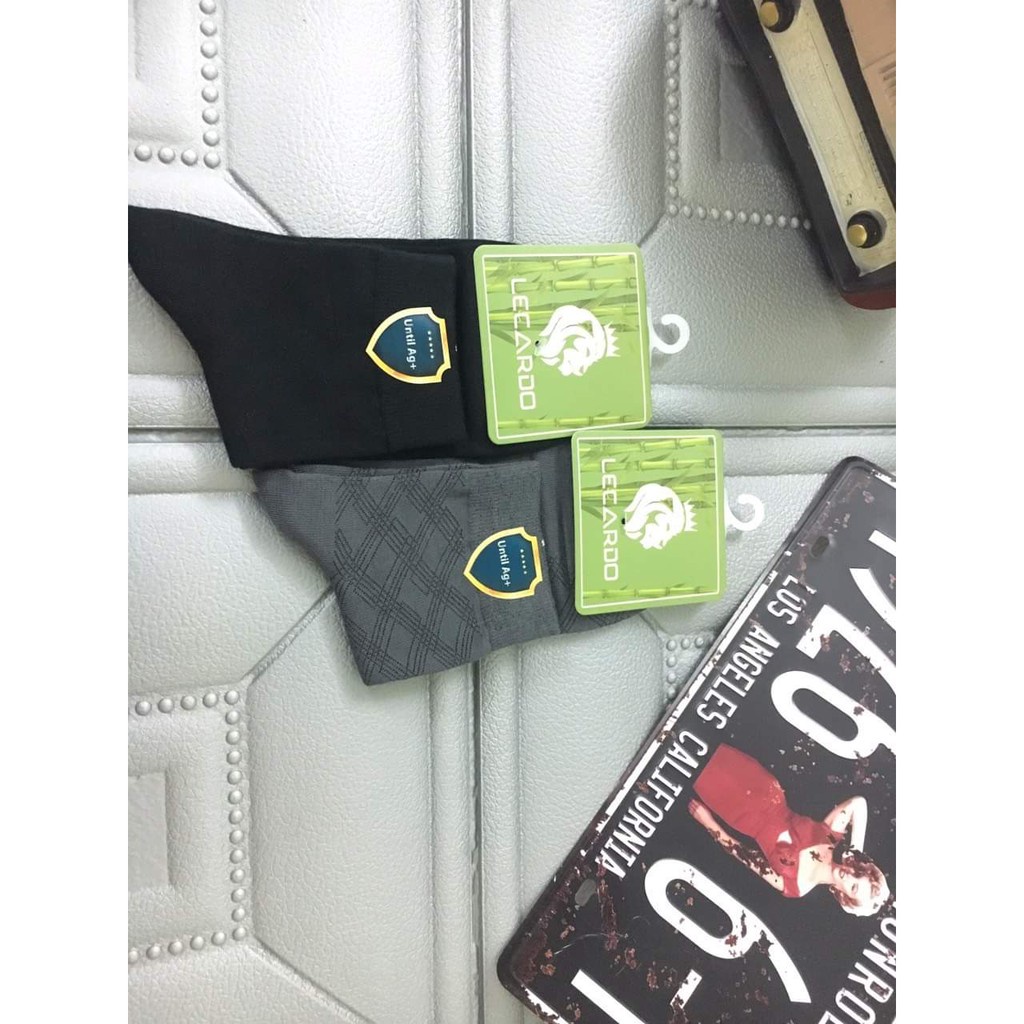Combo 100 Tất nam dài sợi tre 100 Tất nam cao cổ Lecardo vnxk