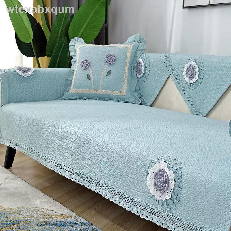 trang trí chụp ảnhhoa lụaﺴ♦đệm sofa cao cấp thời trang Hàn Quốc bông ép phổ thông bốn mùa chống trượt Bắc Âu đơn gi