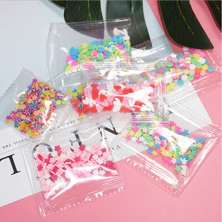 Túi hạt màu 3gr charm hình ngôi sao, trái tim, tuyết xanh làm slime, đổ khuôn epoxy, trang trí vỏ ốp điện thoại, DIY