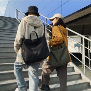 Image of 【PAGANS STORE】韓國 街頭 兩用 手提 肩背 側背 尼龍 微防水 旅行 托特包 肩背包 大容量 包包