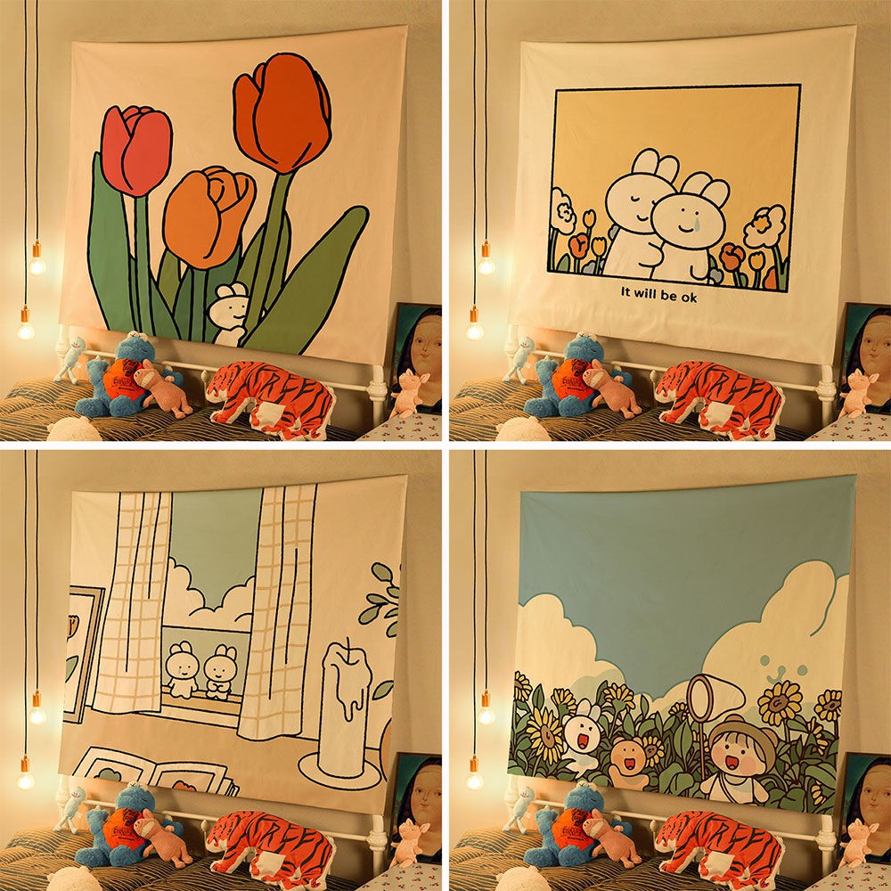 Thảm Treo Tường Trang Trí Dễ Thương Kích Thước 150x130cm