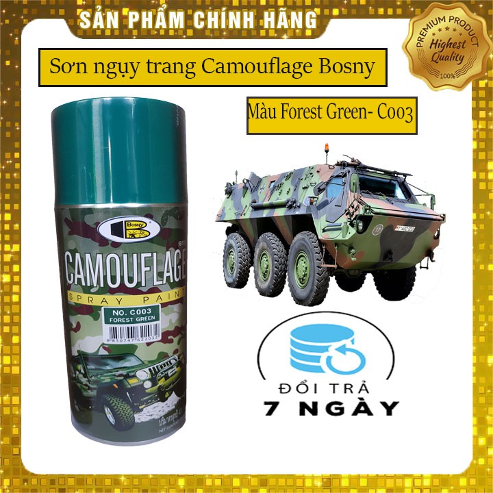 Sơn màu lính Camouflage Bosny - Forest Green - Thái Lan