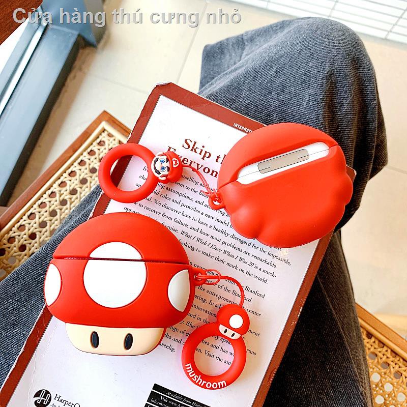 Vỏ hộp tai nghe Bluetooth không dây kiểu dáng hoạt hình Mario dễ thương sáng tạo cho Apple Airpod3 AirPods Pro