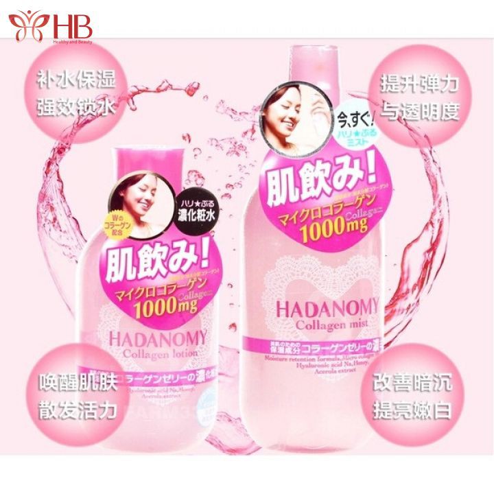 Xịt Khoáng Collagen Hadanomy 250 ml Nhật Bản