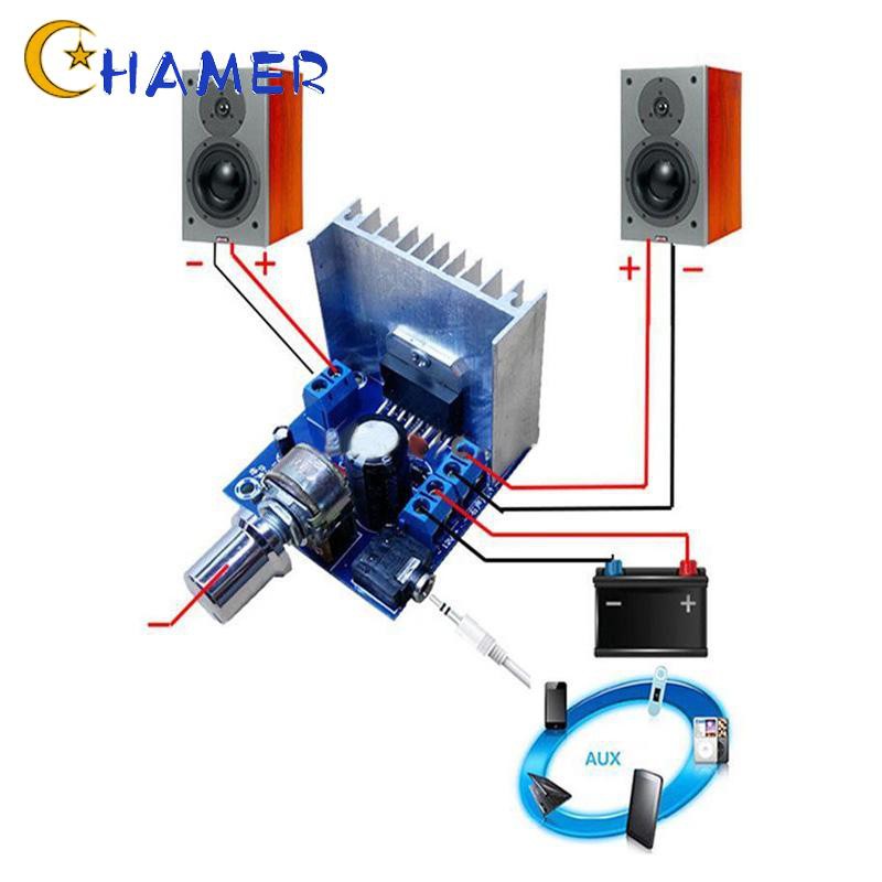 CHANNEL CHANNEL Bảng Mạch Âm Thanh Kỹ Thuật Số 2 Kênh 15w Ac / Dc 12v Tda7297 2x 15w