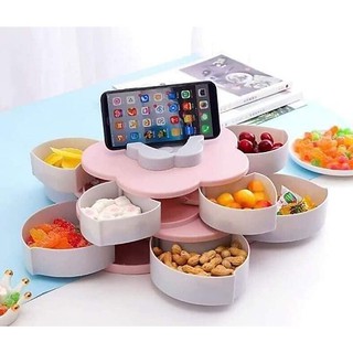 Khay đựng mứt bánh kẹo ngày tết, Khay đựng mứt xoay hình cánh hoa