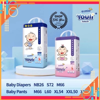 Tã/bỉm youli tý quậy organic lựu đỏ nb26/s72/m66/l60/xl54/xxl50/xxxl46
