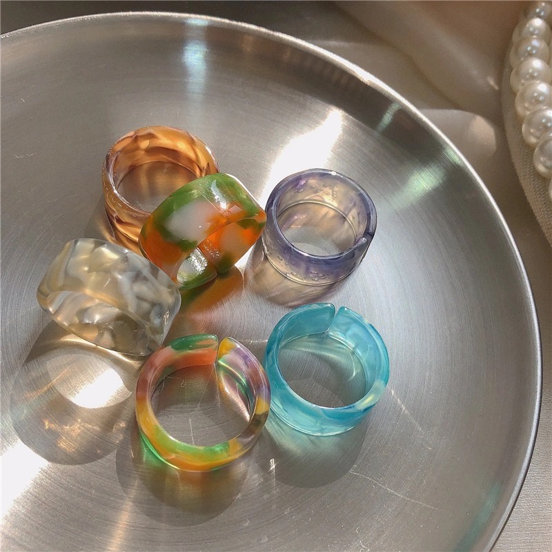 IF ME Bộ 5 Nhẫn Đeo Ngón Tay Phong Cách Cổ Điển Thời Trang Hàn Quốc Sành Điệu Cho Nữ