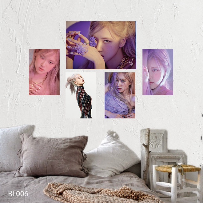 Poster BLACKPINK Kèm Chữ Ký decal dán tường - Card BLACKPINK dán tường - Sẵn keo - Trang trí phòng