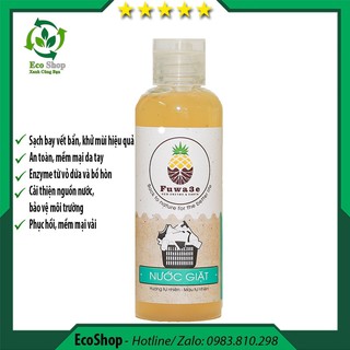 Nước giặt hữu cơ Fuwa3e 100ml, thành phần từ thiên nhiên, ít bọt, nhanh sạch, thơm tự nhiên- ECOSHOP