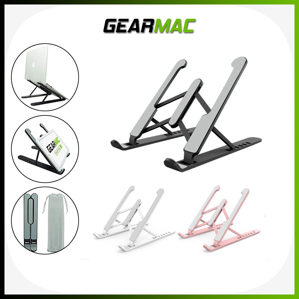 Giá đỡ Laptop, Macbook, iPad nhựa ABS có thể điều chỉnh được độ cao, đế tản nhiệt kê laptop nhựa ABS chắc chắn