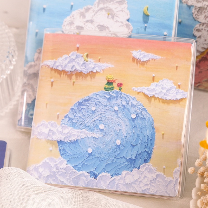 Sổ Tay Vuông Sổ Tay Bullet Journal Ruột Caro Bìa Bọc Plastic Chủ Đề Hoàng Tử Bé Little Pince 2022