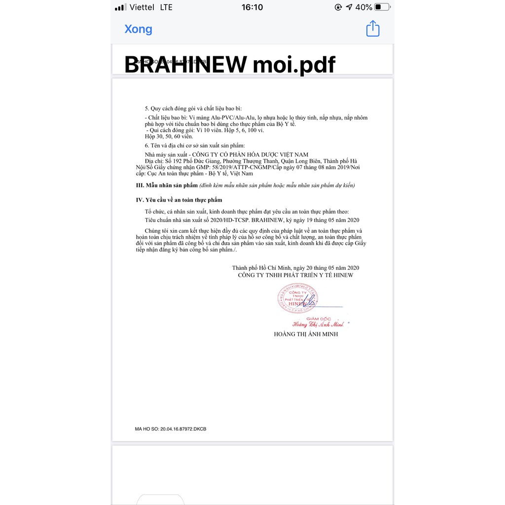 VIÊN UỐNG BỔ NÃO BRAHINEW HỘP/50 VIÊN