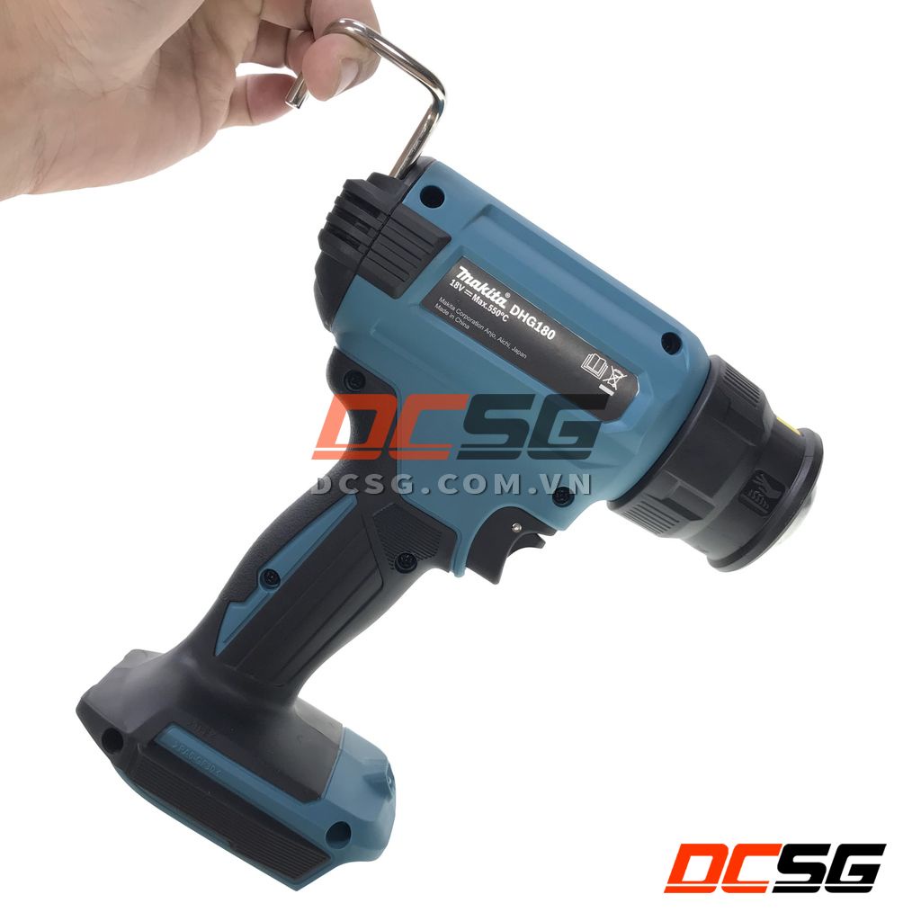 Máy thổi nóng 550℃ dùng Pin 18V Makita DHG180ZK (thân máy) | DCSG