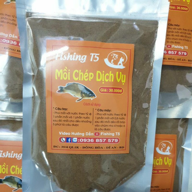 ❌ 1 gói Mồi chép dịch vụ T5 / Fishing T5 / câu tay , câu máy