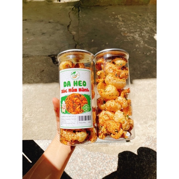 DA HEO MẮM HÀNH_ Lon pet 160gr_ ĂN LÀ MÊ NGAY - Vệ Sinh ATTP