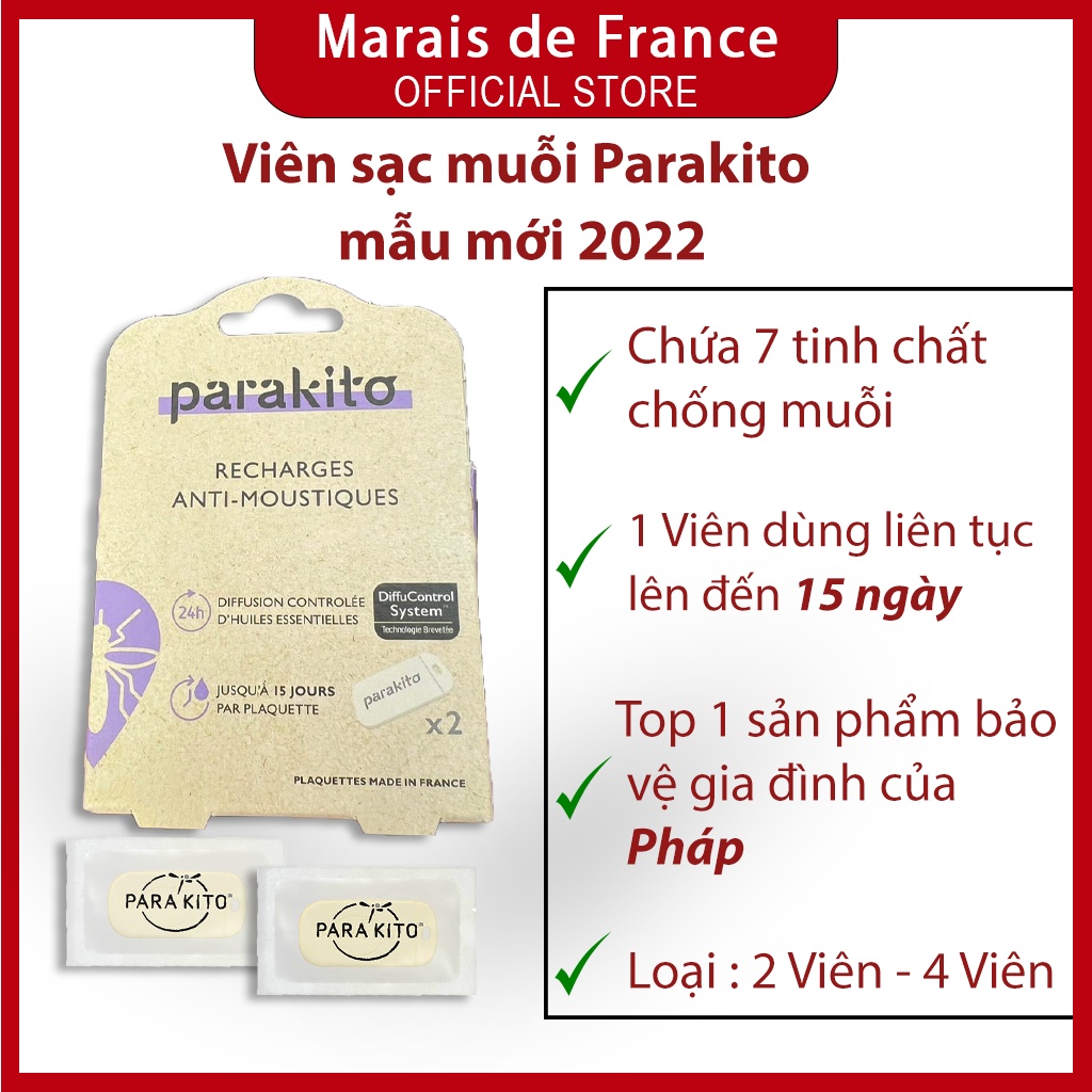 [Có sẵn] [Ảnh thật] Viên sạc muỗi Parakito mẫu mới 2022