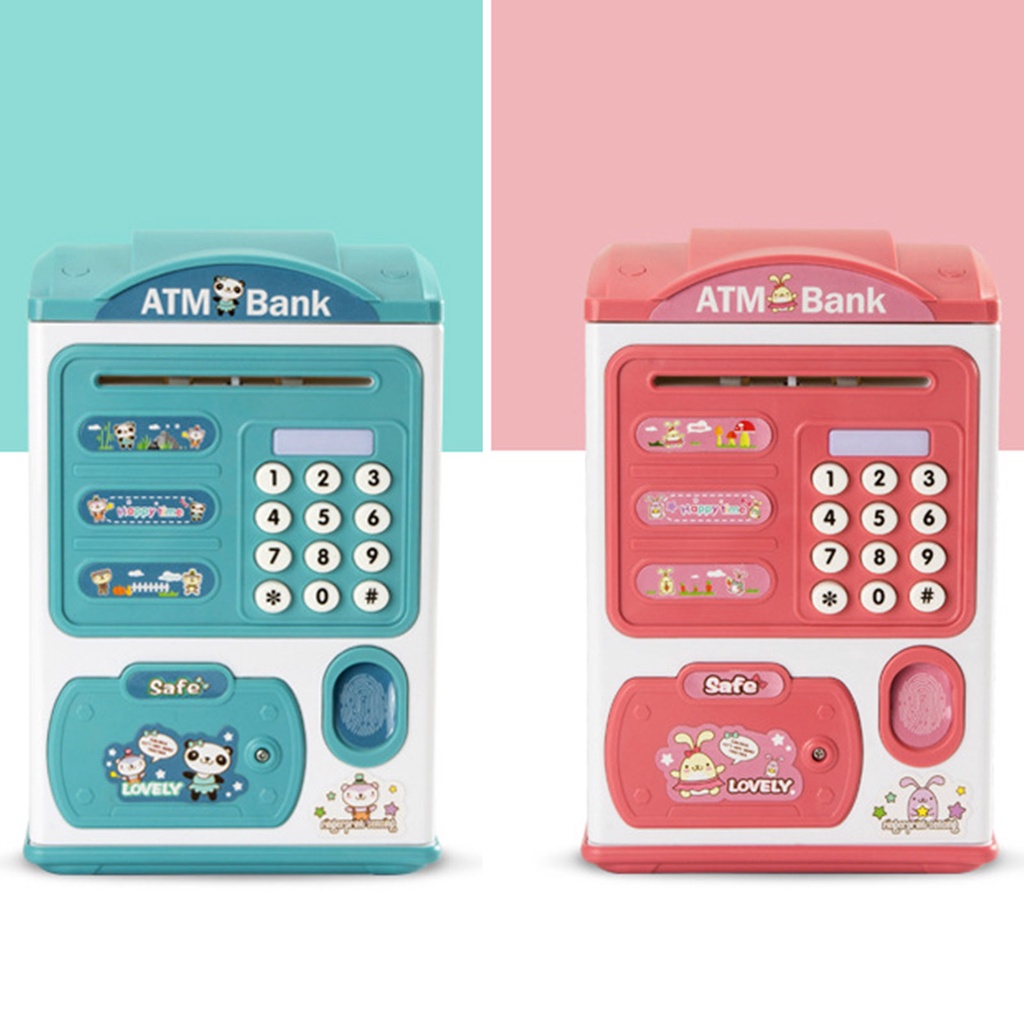 Ống Heo Tiết Kiệm Hình Cây ATM Có Mật Khẩu Vân Tay