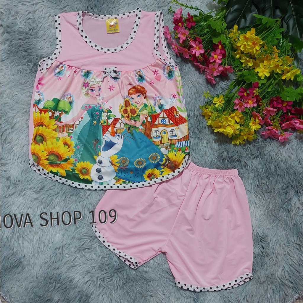 Bộ quần áo bé gái, đồ bộ côgn chúa elsa cho bé gái 1-3 tuổi, đồ bộ thun lạnh bé gái NOVA SHOP109