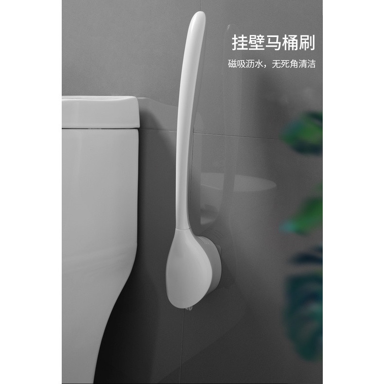 Bàn chải chà nhà vệ sinh/ bồn cầu bằng silicon không góc chết tiện dụng