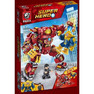 Bộ LEGO LẮP RÁP xếp hình Lego Panlos 71119A 2 in 1 mô hình Iron Man Avengers ghép hình giúp trẻ phát triển trí tuệ
