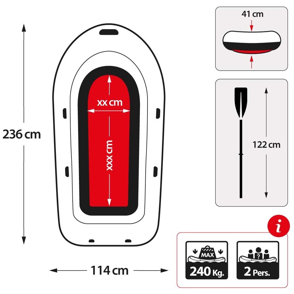 Thuyền bơm hơi Seahawk 2 người INTEX 68347