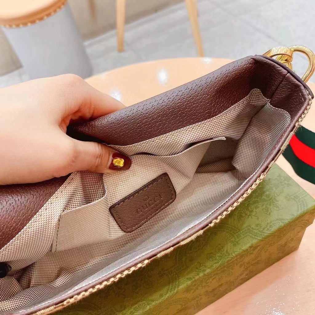 Túi GC new hót hít Dáng kẹp nách hot hit Full box - túi vải đầy đủ 23cm vải thô hoạ tiết đặc trưng