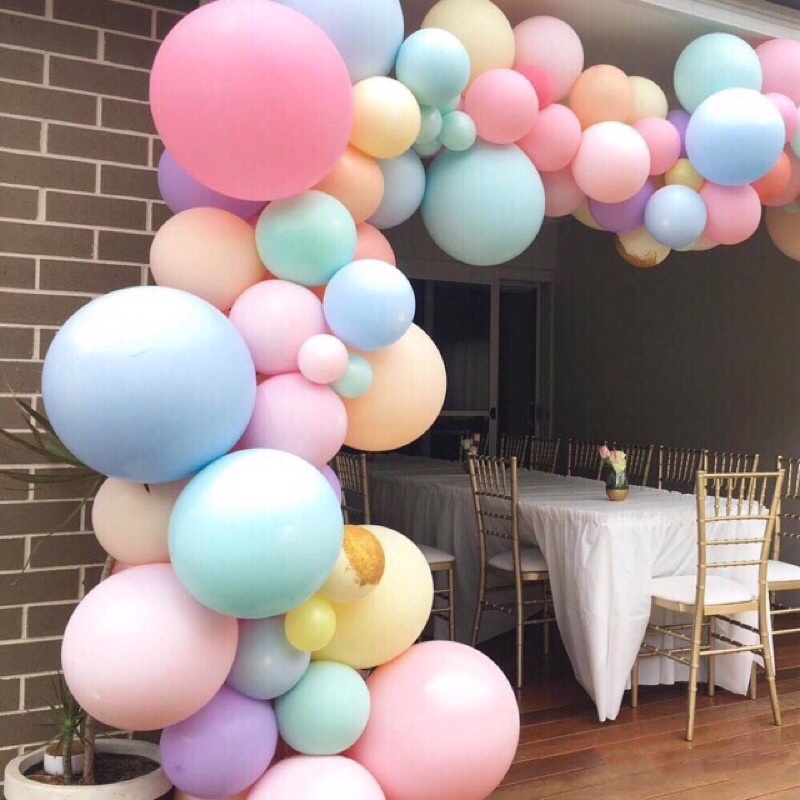 ( Size to 45cm) Bóng pastel trang trí sinh nhật, trang trí phòng cưới, tiệc, party, decor