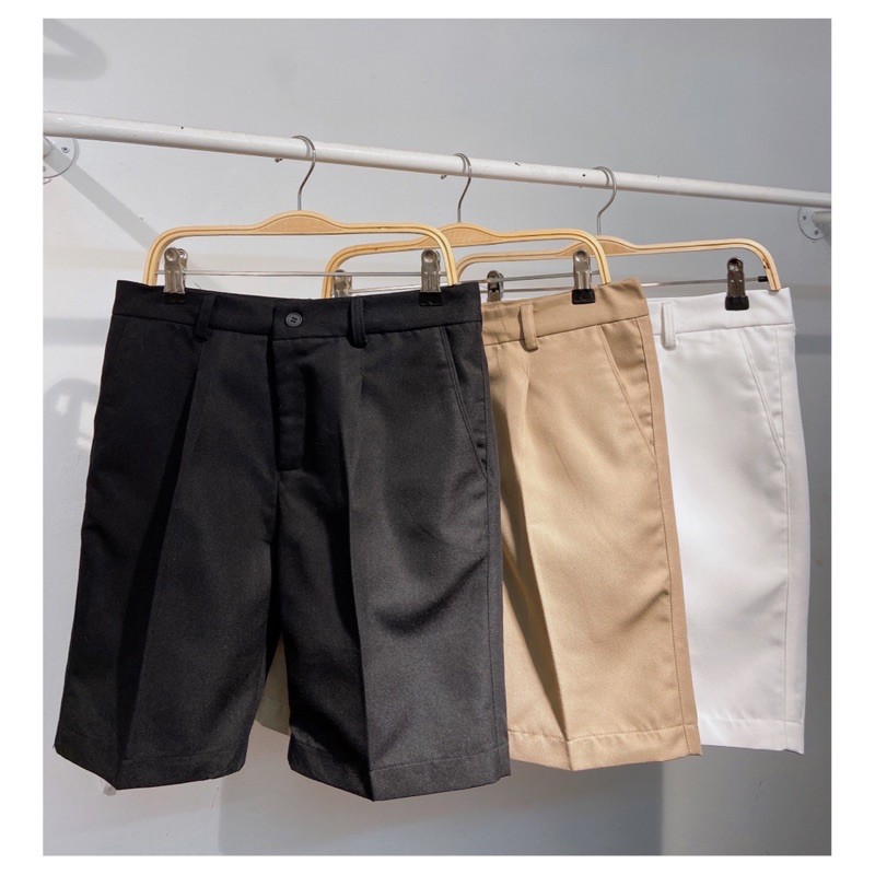 Quần Short OAO 3 màu ống đứng vải Âu pha Kaki