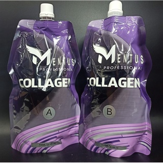  Kem nhuộm tóc nâu phủ bạc collagen mentus 700ml x 2 