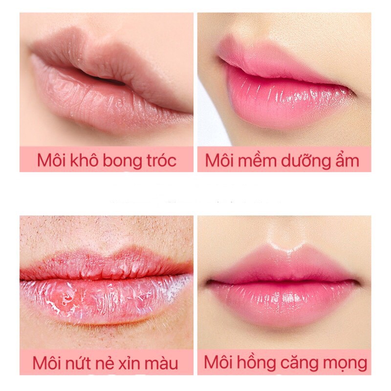 Son dưỡng đào KISS BEAUTY đổi màu trong suốt lá vàng dưỡng môi hồng môi Crystal Change Gold Lipstick KISS05 | BigBuy360 - bigbuy360.vn