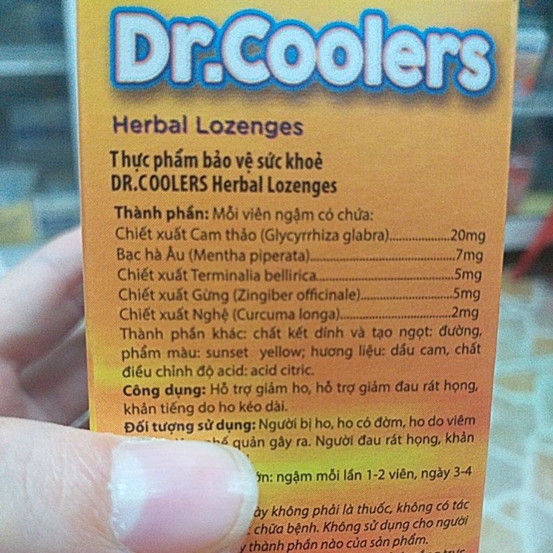 Kẹo ngậm thảo dược Dr cooler vị cam thơm mát