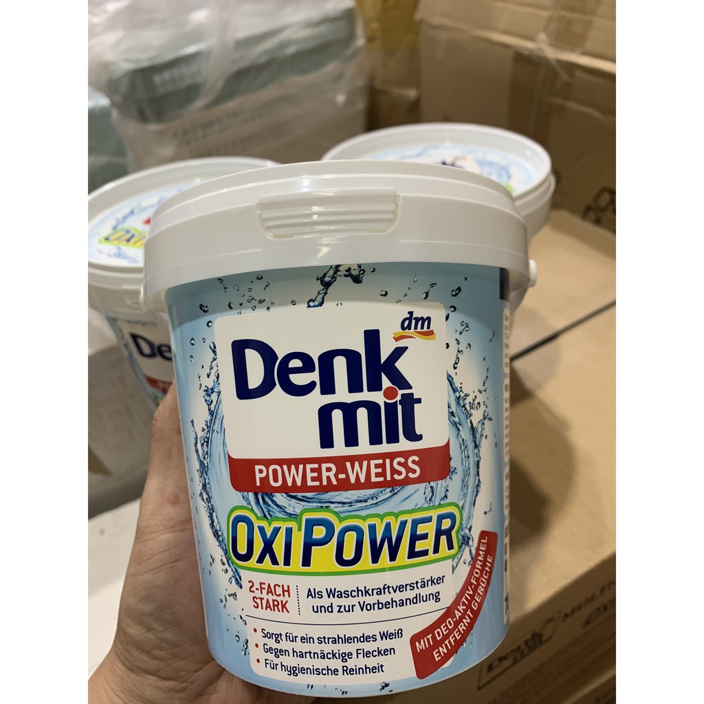 Bột tẩy vết bẩn dành cho quần áo màu Denkmit Oxi Power Multi Flecken Entferner 750g (Đức)