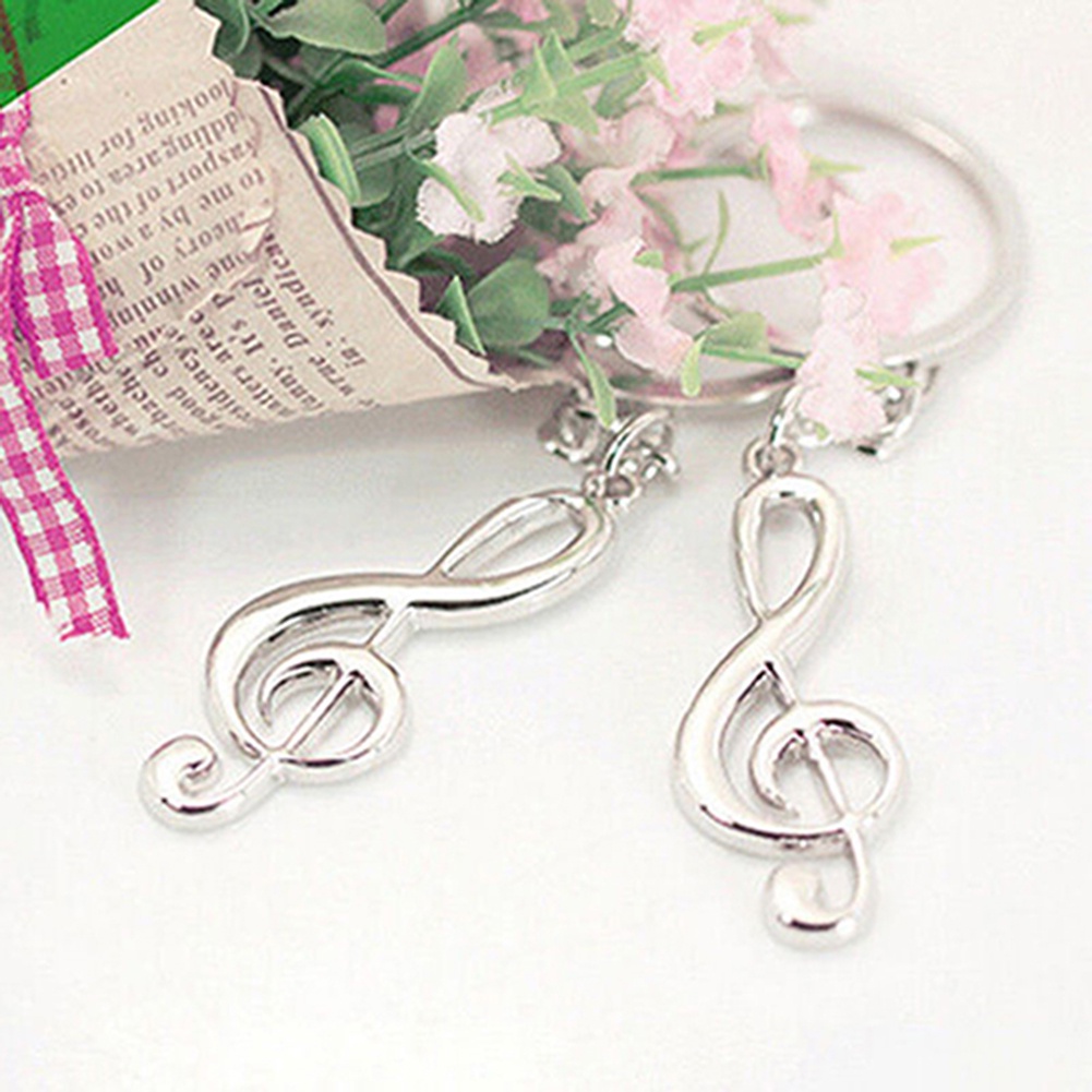 Móc chìa khóa gắn hình Khóa Son màu bạch kim sang trọng