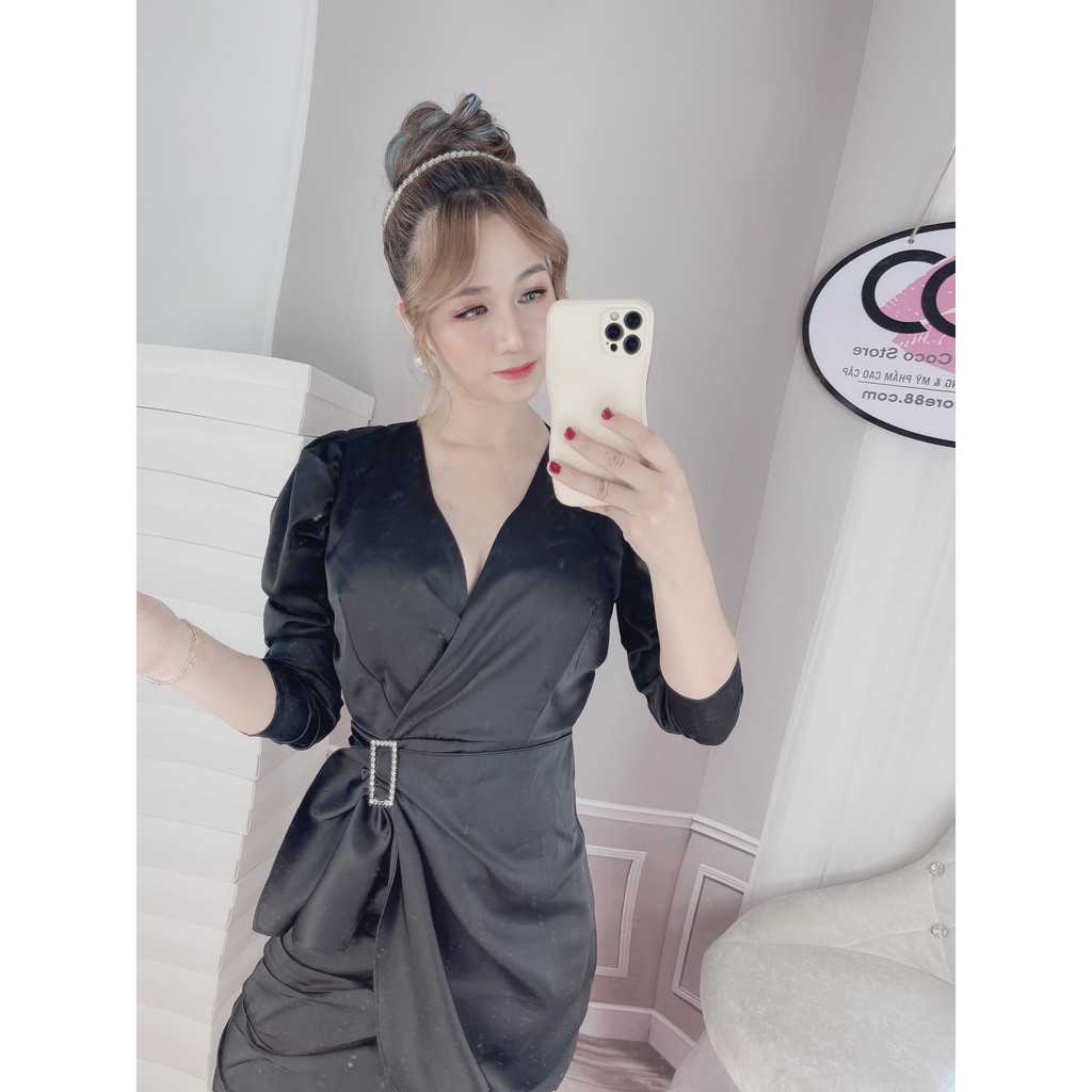 Đầm vải lụa Hàn Châu nhập khẩu cao cấp - DA003 | BigBuy360 - bigbuy360.vn