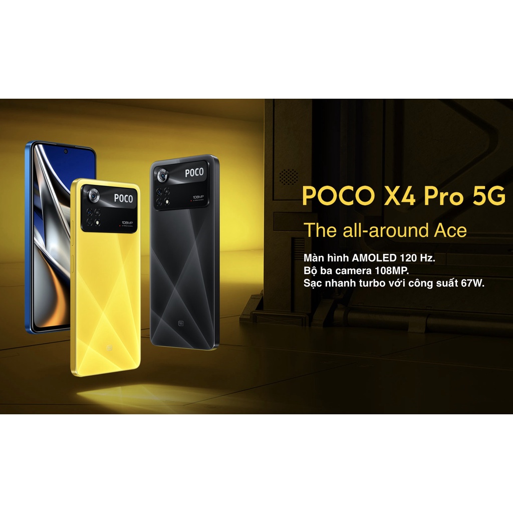 Điện thoại Xiaomi POCO X4 Pro 5G | AMOLED 120Hz | Bộ ba camera 108MP l Sạc nhanh 67W