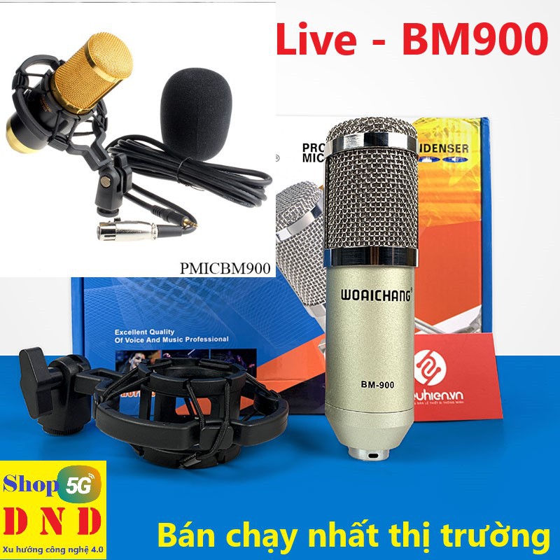 Mic thu âm - Livestream BM900 chuyên dùng cho soundcard, mixer... Mic thu âm tốt, hát karaoke hay