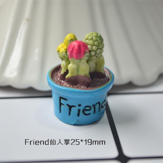 Mô hình chậu cây xương rồng mini 3cm bằng nhựa resin ba chiều