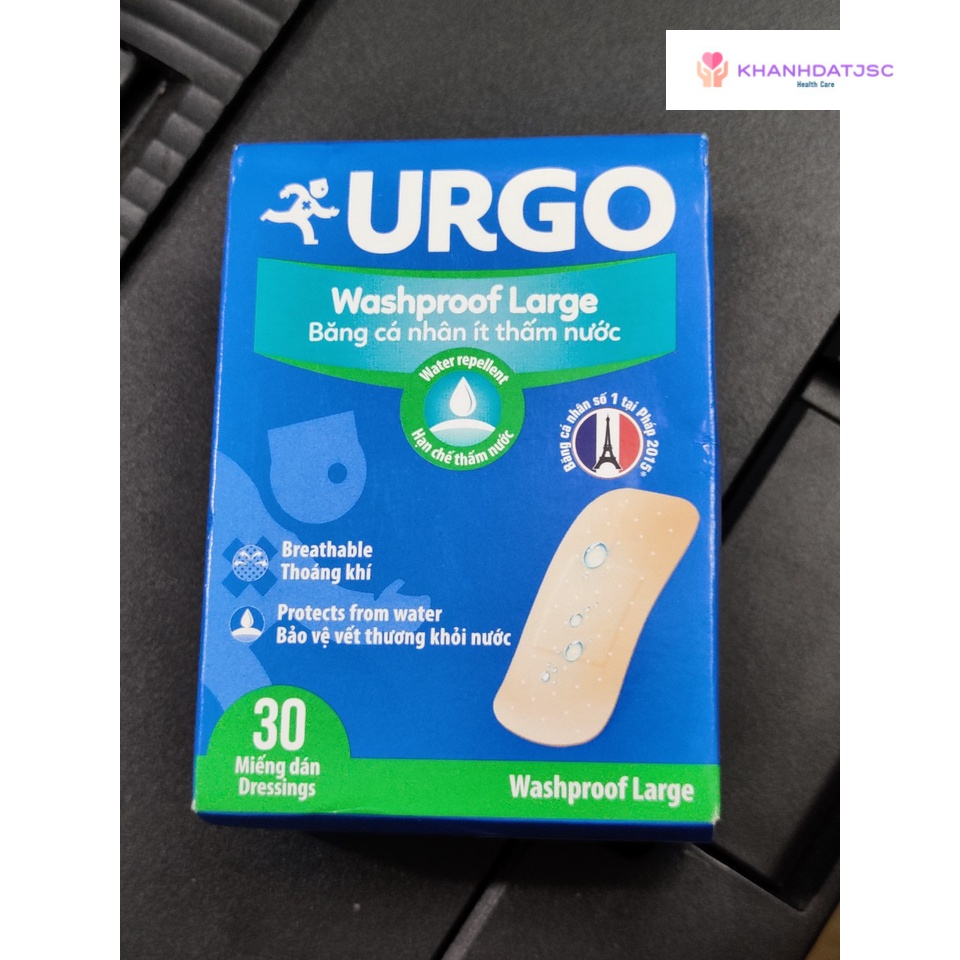Băng cá nhân URGO Washproof cho người hay tiếp xúc với nước