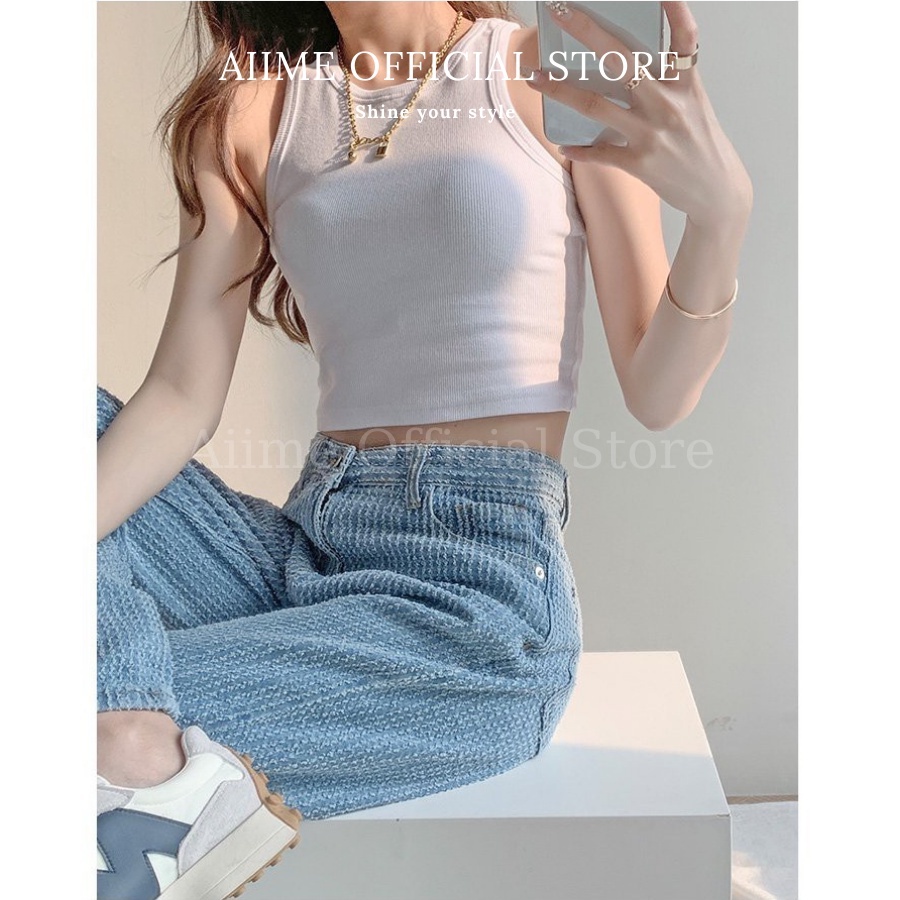 Áo croptop nữ/ Áo ba lỗ sát nách kiểu dáng ôm body chất liệu thun mềm mịn