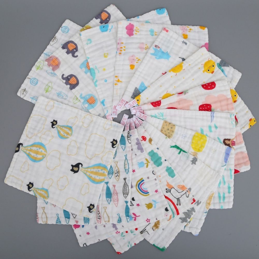Khăn vải cotton mềm kích thước 25x25cm / 25x50 dành cho bé