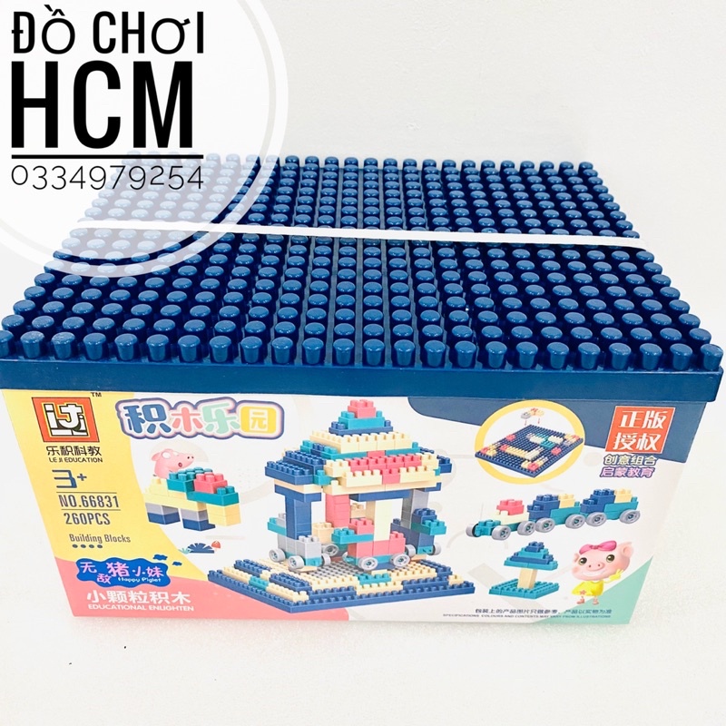 [260 - 360 CHI TIẾT] Đồ chơi xếp hình lắp ráp lego nút lớn dành cho bé thích lắp ghép lego giúp bé sáng tạo các mô hình