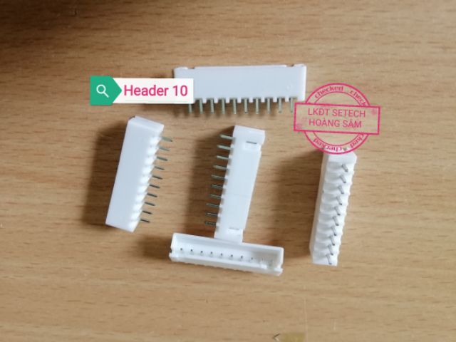 10 chiếc PCB Bus Header 2.54mm đầu đực(male) từ 2 chân đến 10 chân(chân thẳng,chân cong)